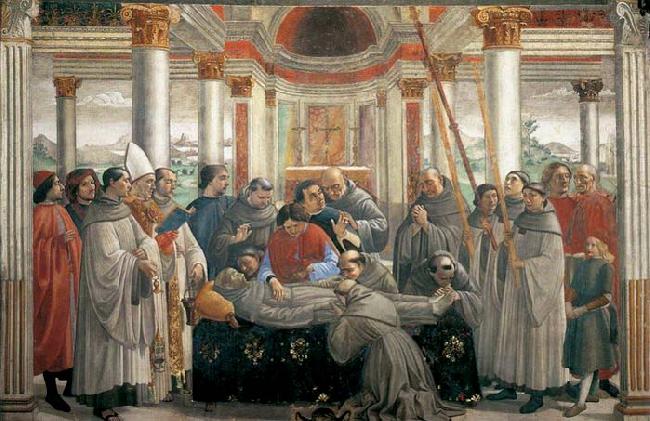 GHIRLANDAIO, Domenico Obsequies of St Francis oil painting image